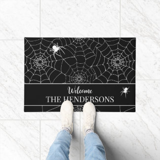Halloween Spiders Web Cobwebs Welcome Doormat