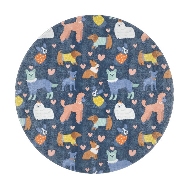 Halloween Spiders Web: Seamless Pattern Cutting Board (Front)