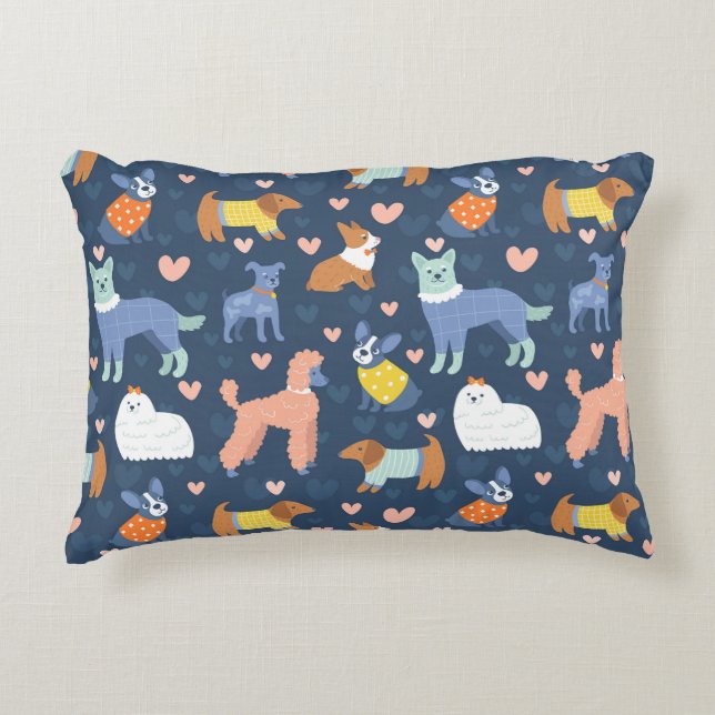 Halloween Spiders Web: Seamless Pattern Decorative Cushion (Front)