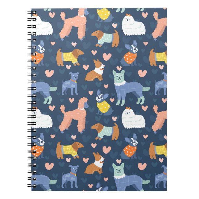 Halloween Spiders Web: Seamless Pattern Notebook (Front)