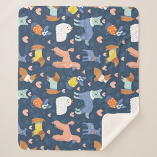 Halloween Spiders Web: Seamless Pattern Sherpa Blanket