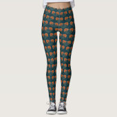 Halloween, Spiders, Webs, Orange Lily, Dark Whimsy Leggings (Front)