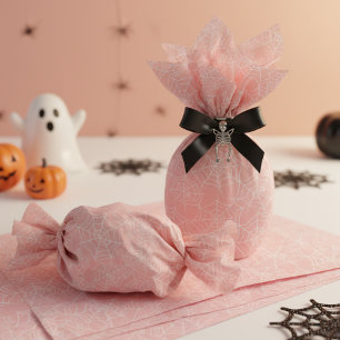 Halloween Spiderweb Pattern Soft Pink White ID1328 Tissue Paper