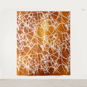 Halloween Spiderweb Photo Backdrop Tapestry
