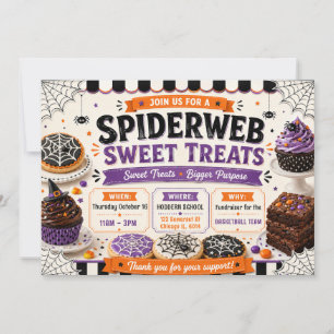 Halloween Spiderweb Sweet Treats Invitation