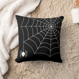 Halloween Spiderweb Throw Pillow