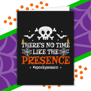 Halloween Spirit Skull Crossbones Funny Halloween Card