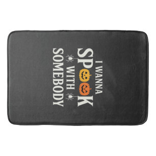 Halloween Spook Somebody Pumpkin Spider SVG Bath Mat