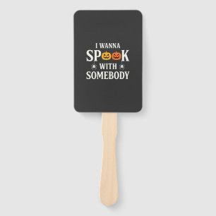 Halloween Spook Somebody Pumpkin Spider SVG Hand Fan
