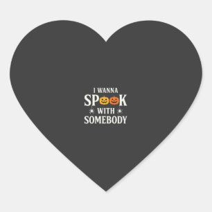 Halloween Spook Somebody Pumpkin Spider SVG Heart Sticker