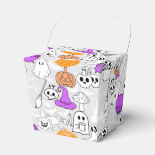 Halloween spookiness pattern 01 L Grey BG Favour Box