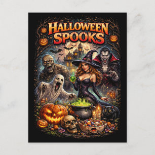 Halloween Spooks Postcard
