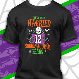 Halloween Spooktacular 12th Wedding Anniversary T-Shirt