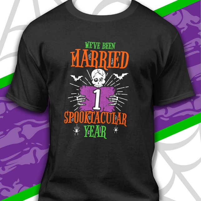 Halloween Spooktacular 1st Wedding Anniversary T-Shirt (Creator Uploaded)