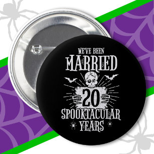 Halloween Spooktacular 20th Wedding Anniversary 6 Cm Round Badge