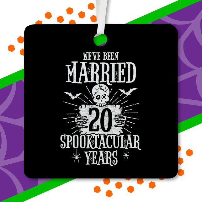 Halloween Spooktacular 20th Wedding Anniversary Metal Tree Decoration (Creator Uploaded)