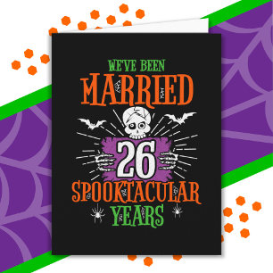 Halloween Spooktacular 26th Wedding Anniversary Card