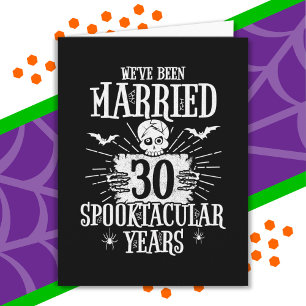Halloween Spooktacular 30th Wedding Anniversary Card