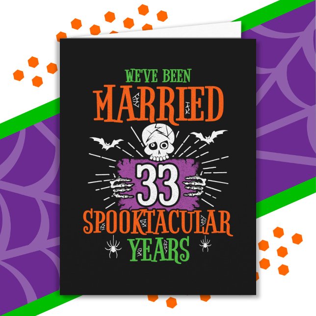 Halloween Spooktacular 33rd Wedding Anniversary Card (Creator Uploaded)