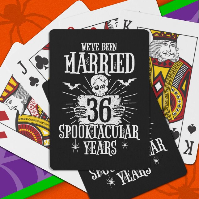 Halloween Spooktacular 36th Wedding Anniversary Playing Cards (Creator Uploaded)