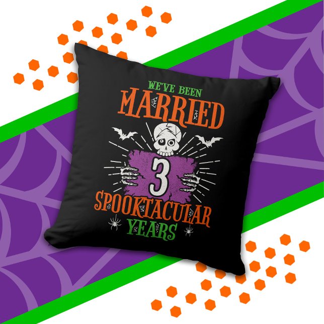 Halloween Spooktacular 3rd Wedding Anniversary Cushion (Creator Uploaded)
