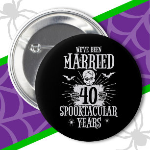 Halloween Spooktacular 40th Wedding Anniversary 6 Cm Round Badge