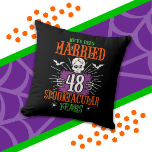 Halloween Spooktacular 48th Wedding Anniversary Cushion