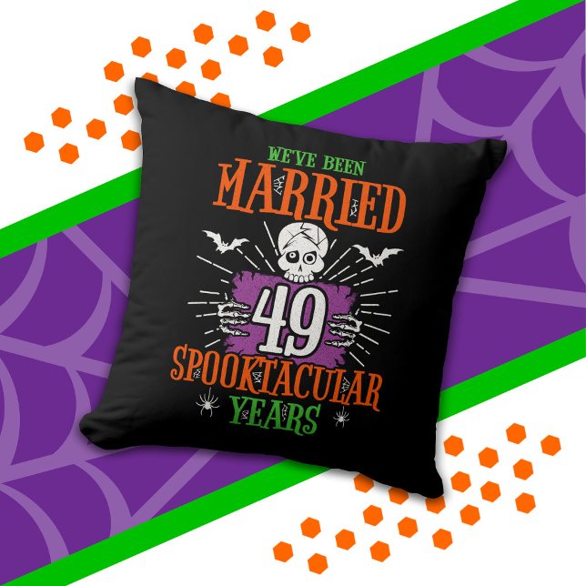 Halloween Spooktacular 49th Wedding Anniversary Cushion (Creator Uploaded)