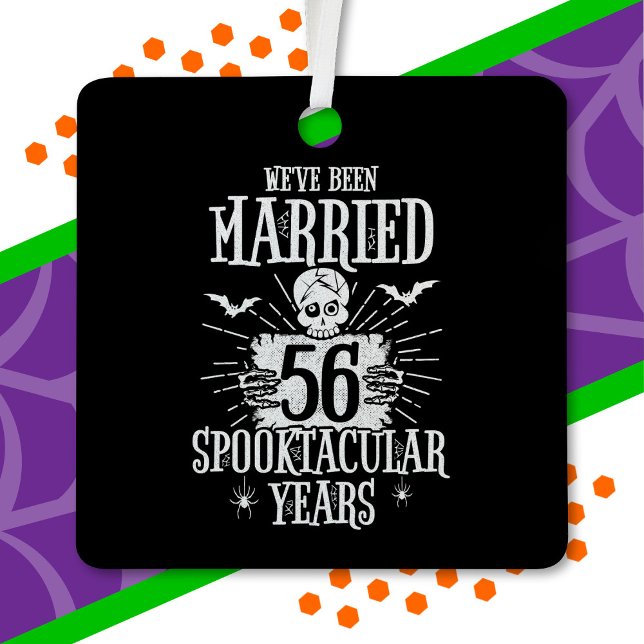 Halloween Spooktacular 56th Wedding Anniversary Metal Tree Decoration (Creator Uploaded)