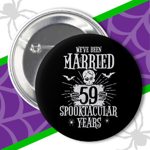 Halloween Spooktacular 59th Wedding Anniversary 6 Cm Round Badge