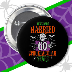 Halloween Spooktacular 60th Wedding Anniversary 6 Cm Round Badge