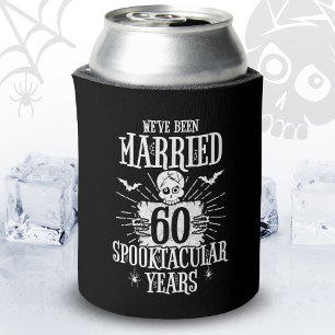 Halloween Spooktacular 60th Wedding Anniversary Can Cooler