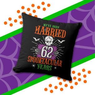 Halloween Spooktacular 62nd Wedding Anniversary Cushion