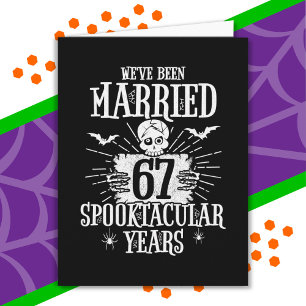 Halloween Spooktacular 67th Wedding Anniversary Card