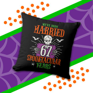 Halloween Spooktacular 67th Wedding Anniversary Cushion