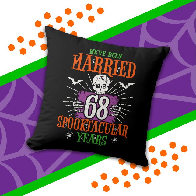 Halloween Spooktacular 68th Wedding Anniversary Cushion (Creator Uploaded)