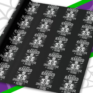 Halloween Spooktacular 6th Wedding Anniversary Wrapping Paper
