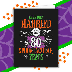 Halloween Spooktacular 80th Wedding Anniversary Card