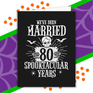 Halloween Spooktacular 80th Wedding Anniversary Card