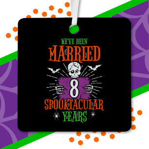 Halloween Spooktacular 8th Wedding Anniversary Metal Tree Decoration