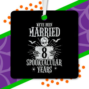 Halloween Spooktacular 8th Wedding Anniversary Metal Tree Decoration