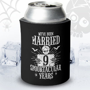 Halloween Spooktacular 9th Wedding Anniversary Can Cooler