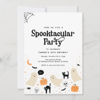 Halloween Spooktacular Birthday Invitation 