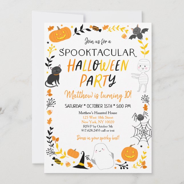 Halloween Spooktacular Birthday Invitation (Front)