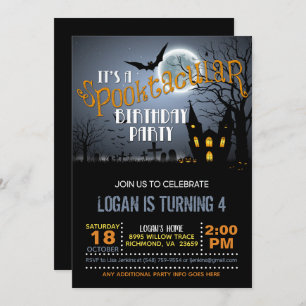 Halloween Spooktacular Birthday Party Invitation