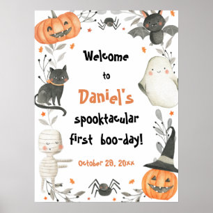 Halloween Spooktacular Birthday Welcome Poster