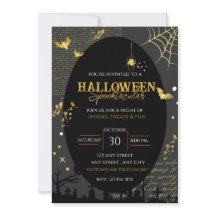 Halloween Spooktacular Black Gold Gothic Halloween