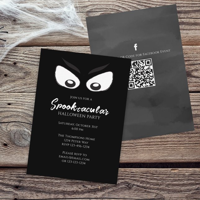 Halloween Spooktacular Ghost QR Code Social Media Invitation (Creator Uploaded)