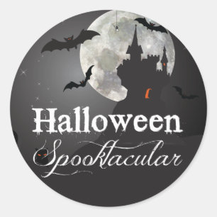 Halloween Spooktacular Haunted Castle Classic Round Sticker