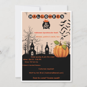 Halloween Spooktacular Party Invitation